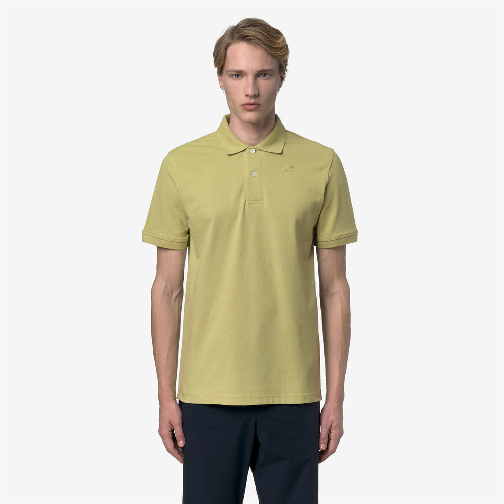 Camisa Polo de Piqué Elástica Verde Musgo para Hombre para Ciudad 02