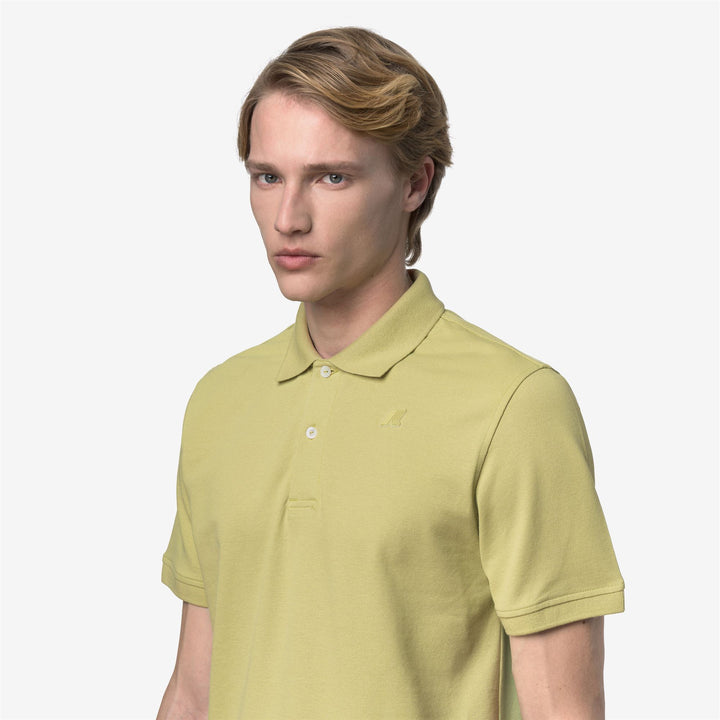 Camisa Polo de Piqué Elástica Verde Musgo para Hombre para Ciudad 2