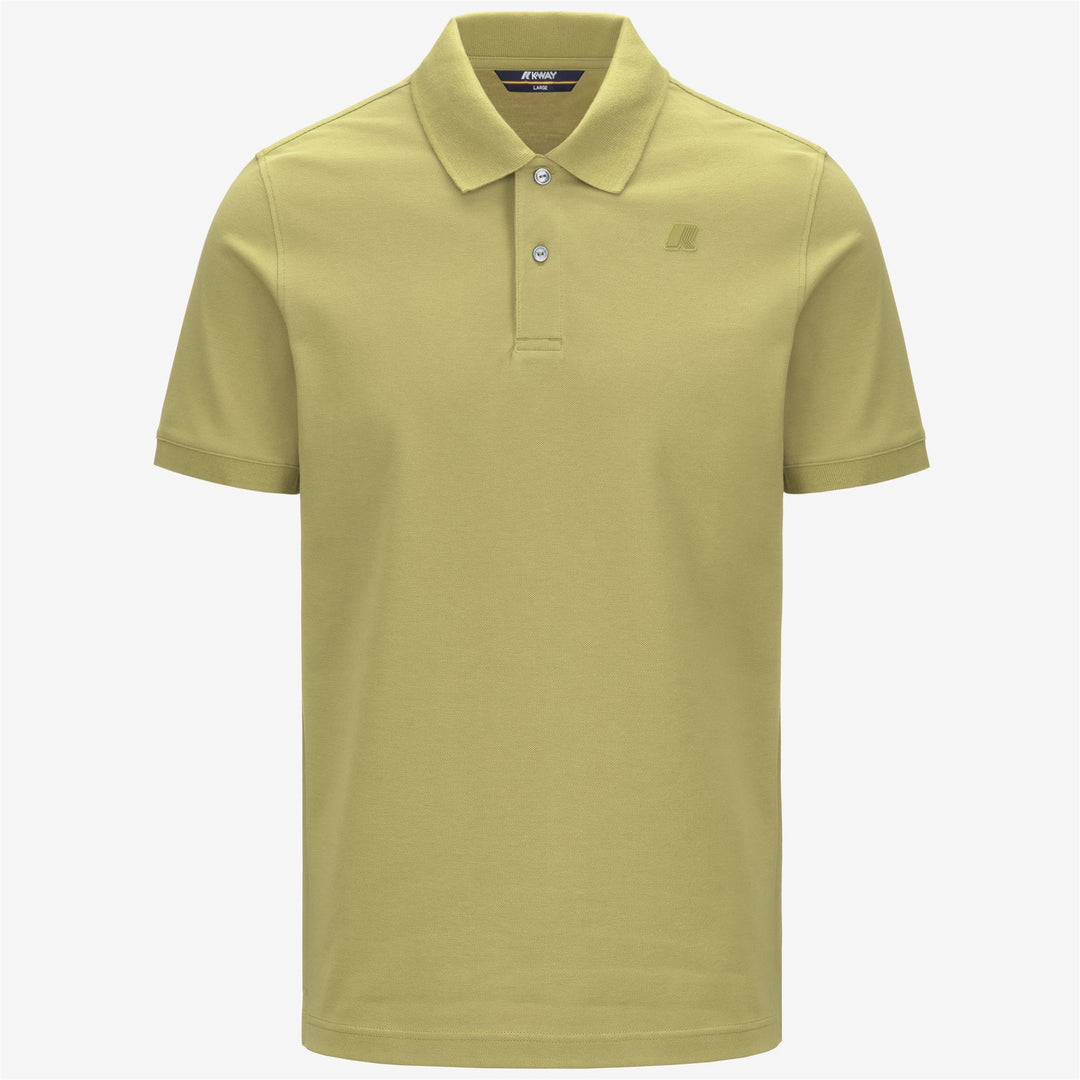 Camisa Polo de Piqué Elástica Verde Musgo para Hombre para Ciudad 01