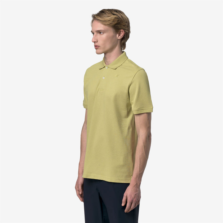 Camisa Polo de Piqué Elástica Verde Musgo para Hombre para Ciudad 4