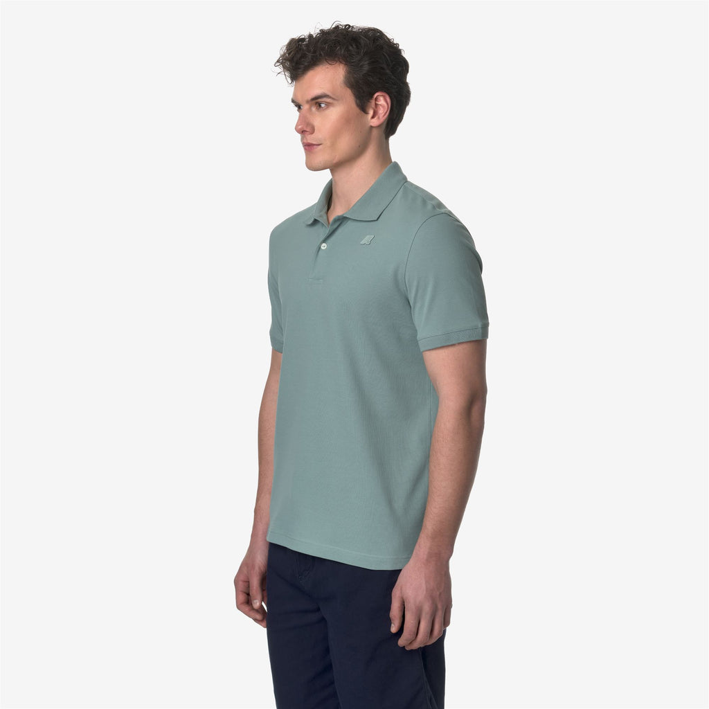 Polo Shirts_Man_AMEDEE SLIM PIQUE_Polo_Green Mold - Commercial 5