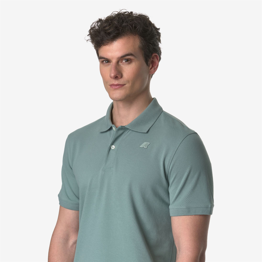 Polo Shirts Man AMEDEE PIQUE Polo GREEN MOLD Detail Double				