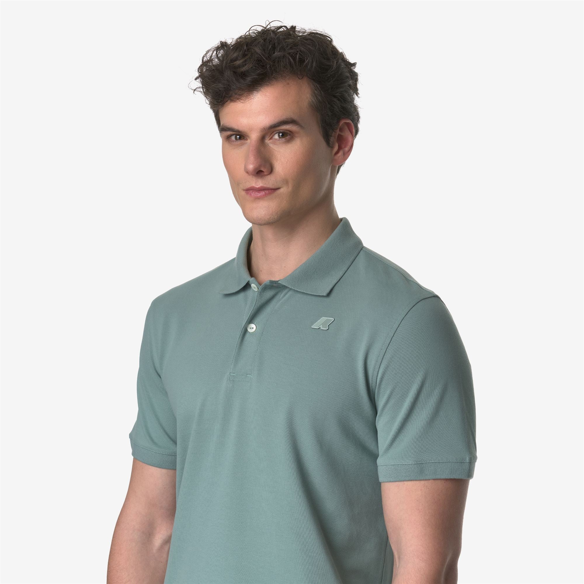 Polo Shirts_Man_AMEDEE SLIM PIQUE_Polo_Green Mold - Commercial 7