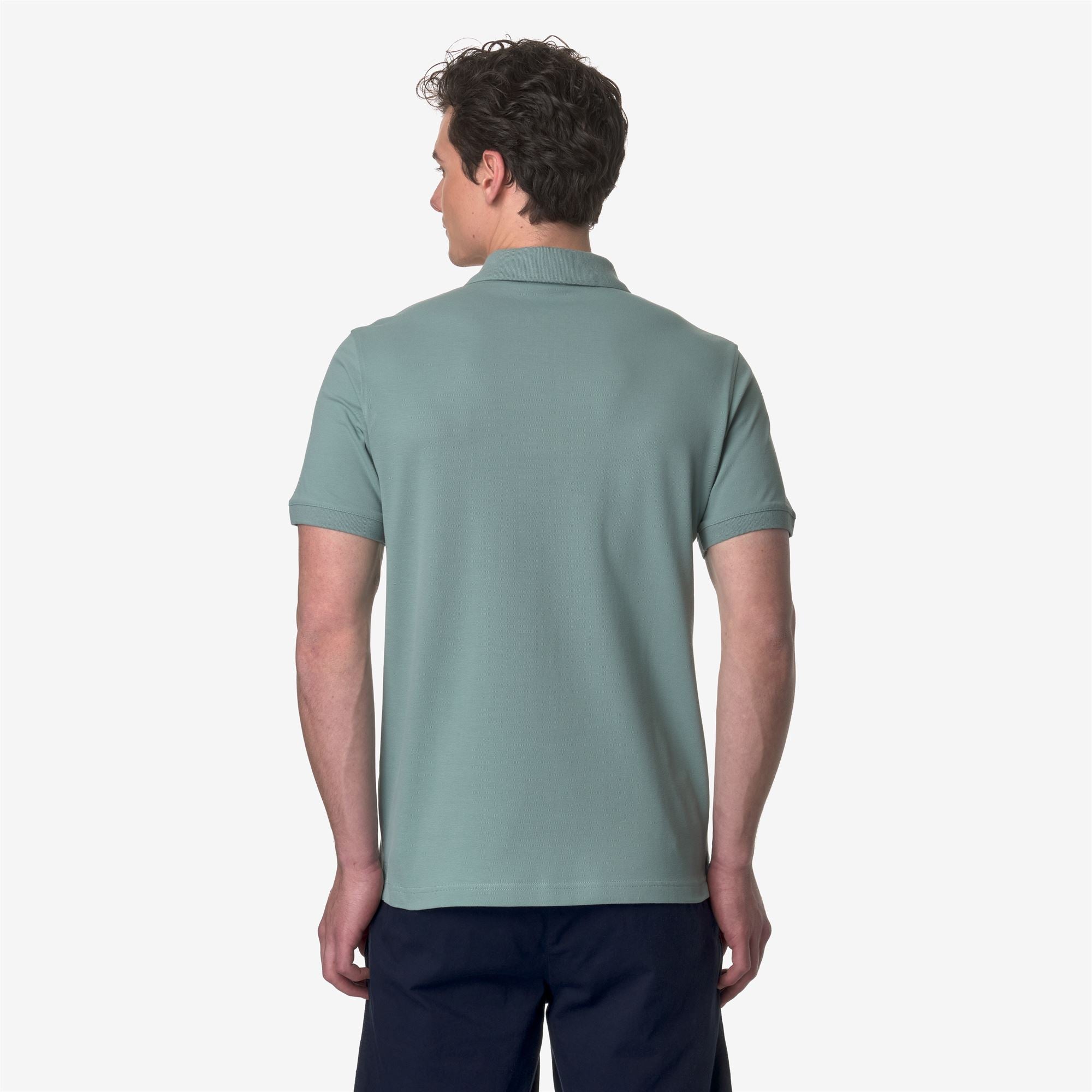 Polo Shirts_Man_AMEDEE SLIM PIQUE_Polo_Green Mold - Commercial 6