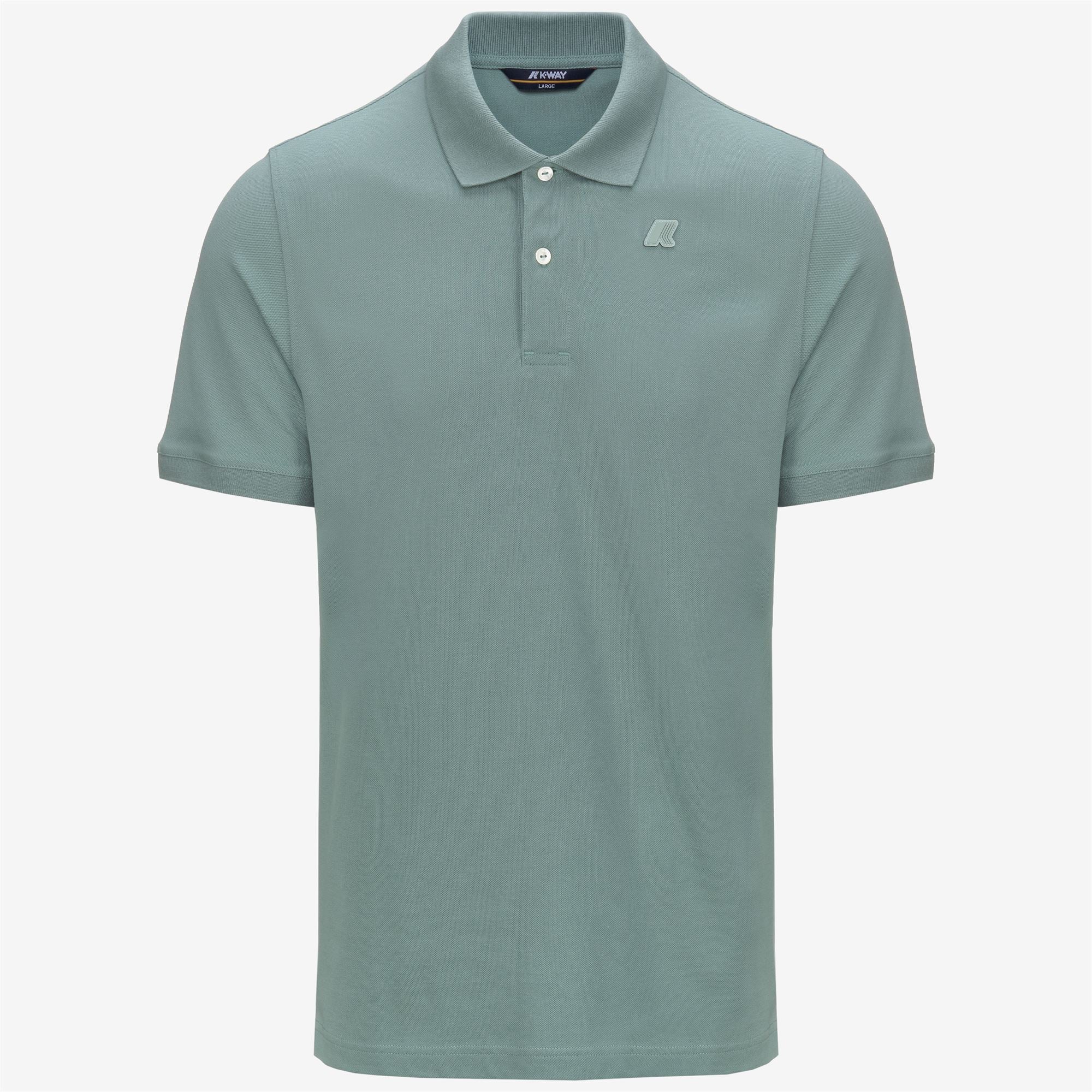 Polo Shirts_Man_AMEDEE SLIM PIQUE_Polo_Green Mold - Commercial 1