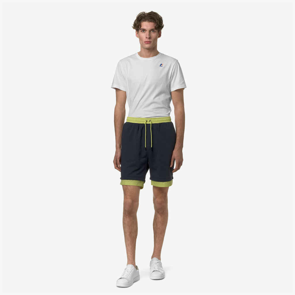 Shorts_Unisex_LE VRAI NESTOR NYLON PC_Sport Shorts_Blue Depth-Green Celery - Commercial 4