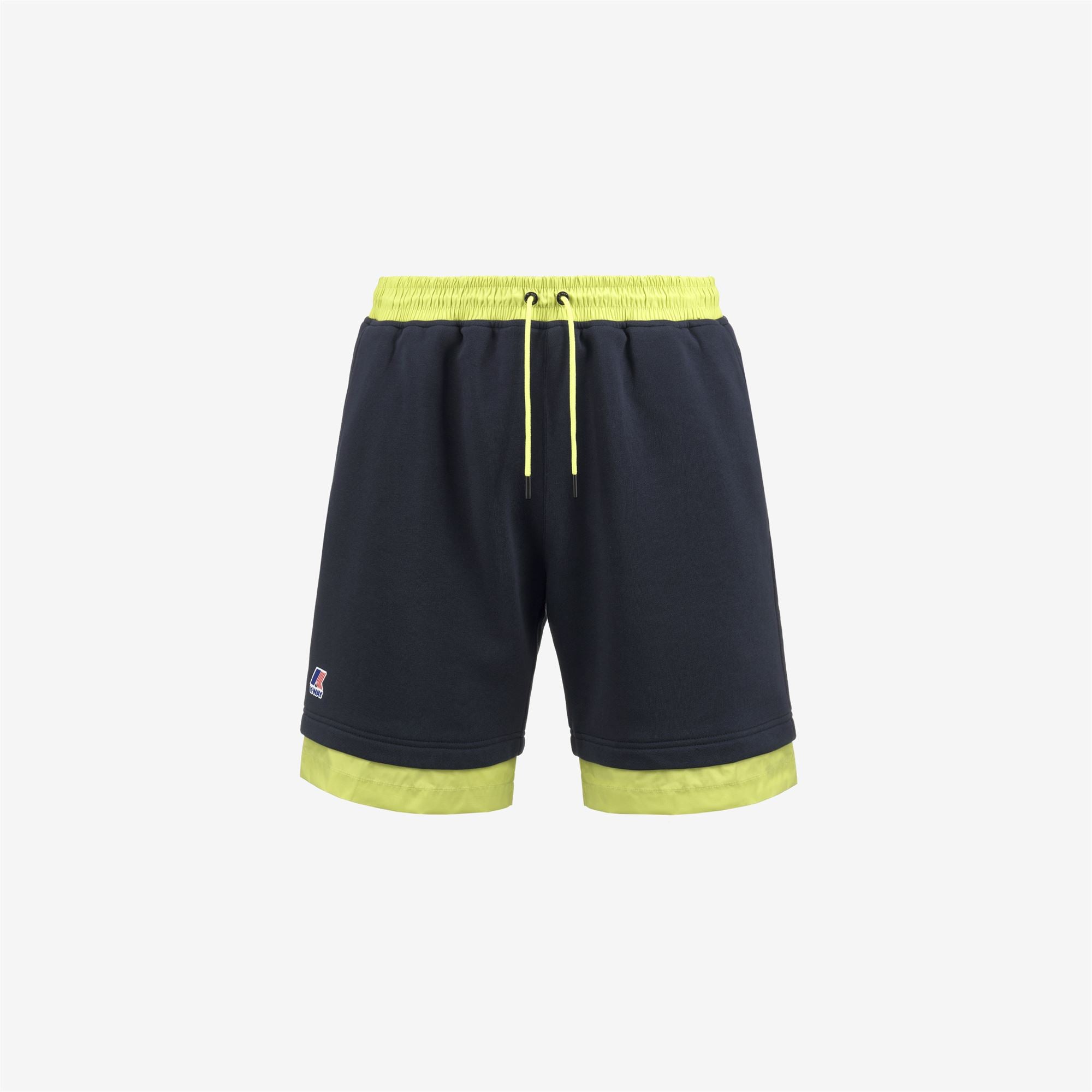 Shorts_Unisex_LE VRAI NESTOR NYLON PC_Sport Shorts_Blue Depth-Green Celery - Commercial 1