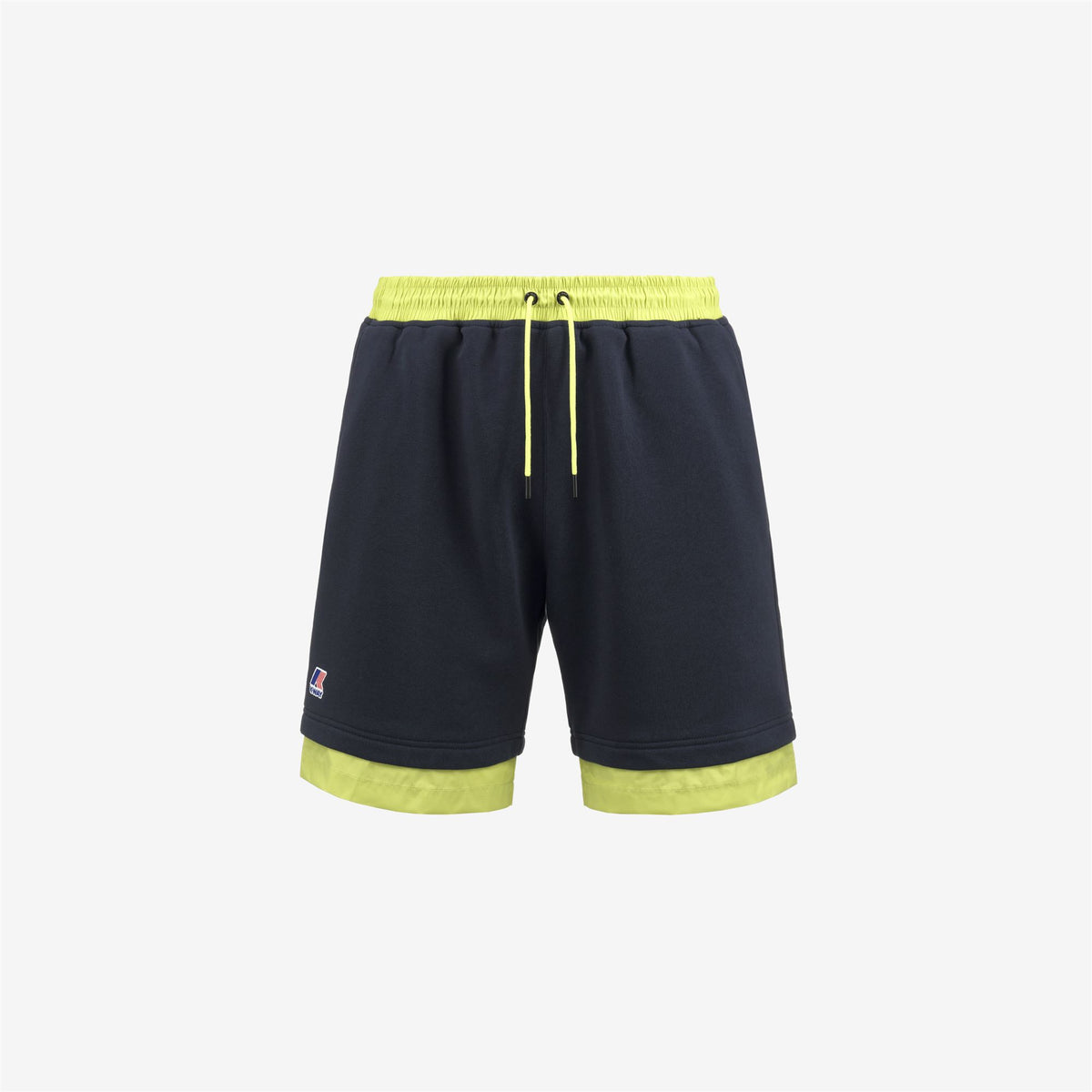 Shorts_Unisex_LE VRAI NESTOR NYLON PC_Sport Shorts_Blue Depth-Green Celery - Commercial 1