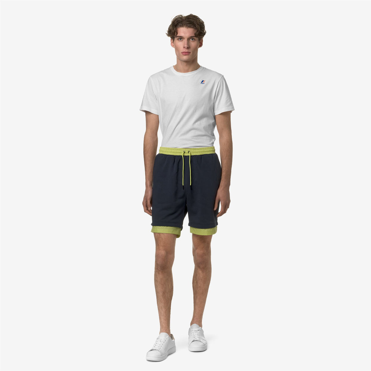 Shorts_Unisex_LE VRAI NESTOR NYLON PC_Sport Shorts_Blue Depth-Green Celery - Commercial 4