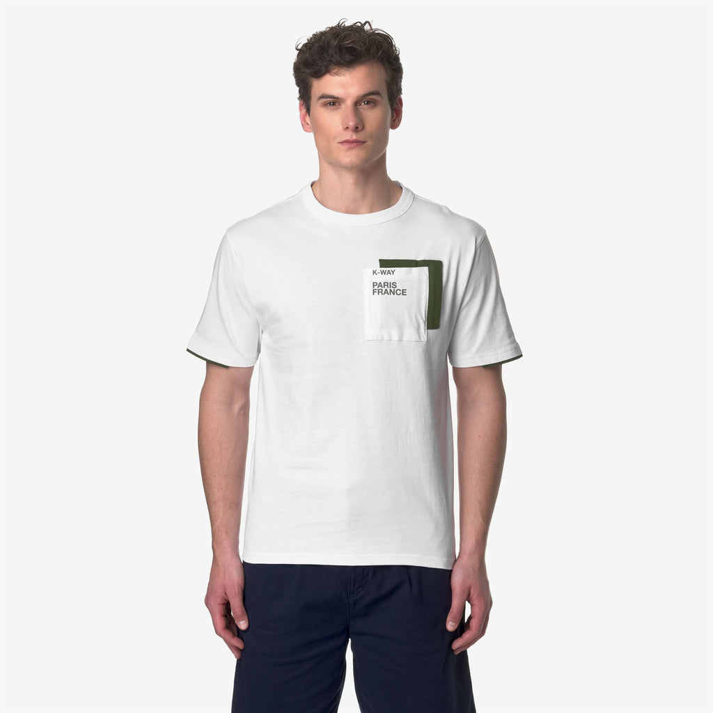 T-Shirts & Top_Man_FANTOME CONTRAST POCKETS_T-Shirt_White - Green Cypress - Commercial 4