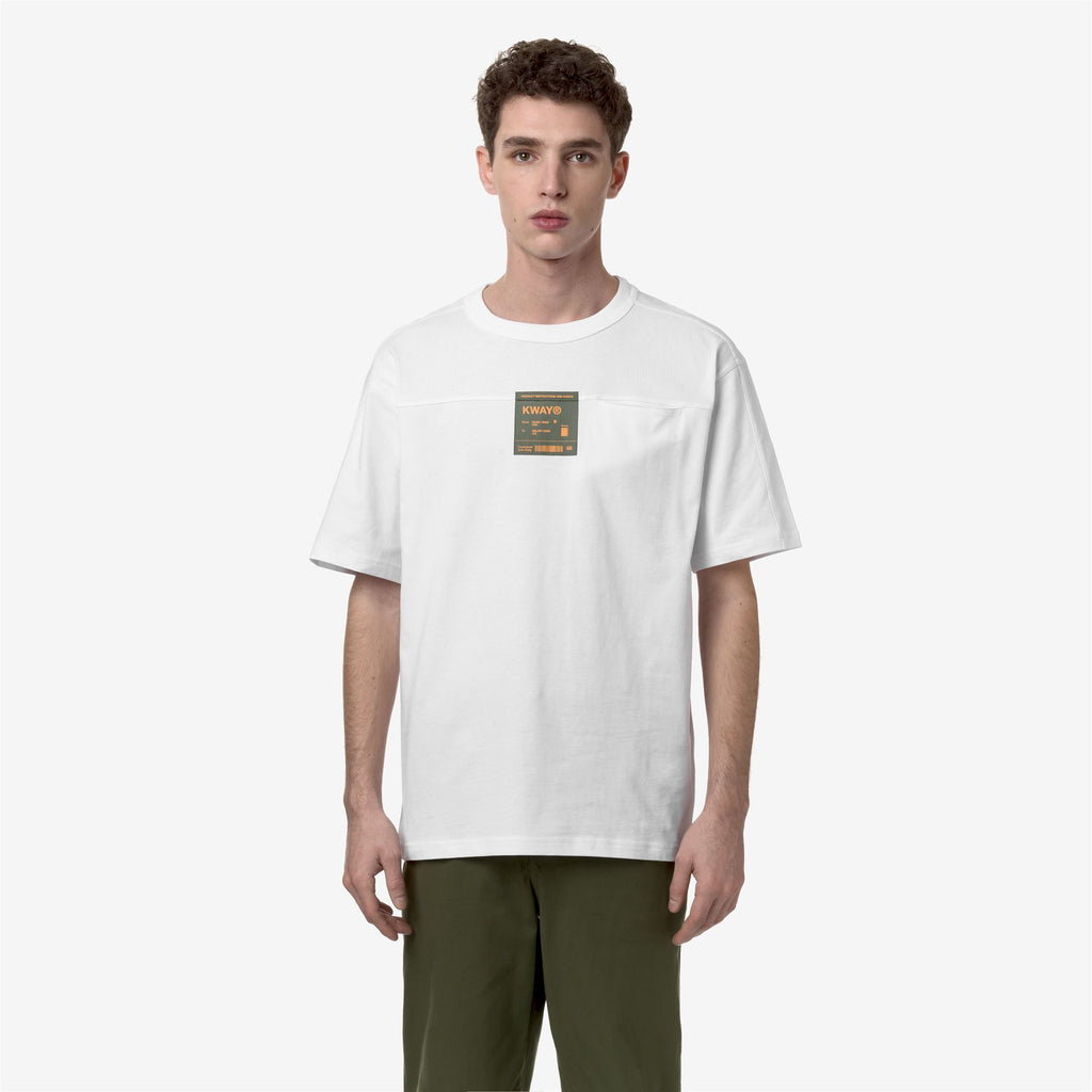 T-Shirts & Top_Man_FANTOME PRINT - POCKET_T-Shirt_White - Orange Md - Green Cypress - Commercial 4