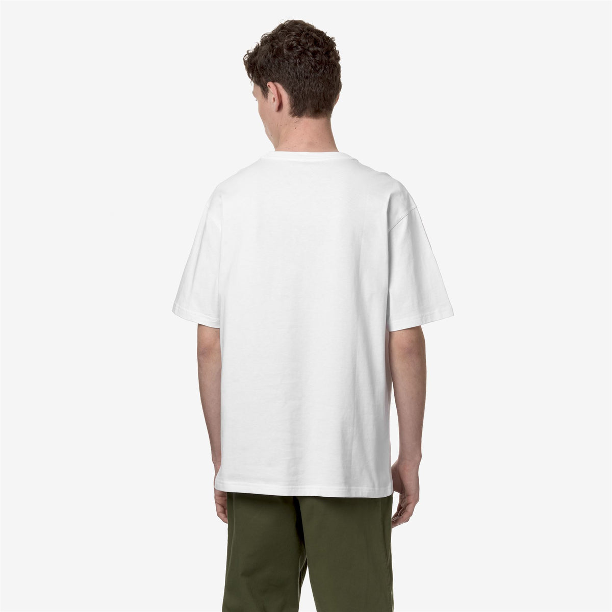 T-Shirts & Top_Man_FANTOME PRINT - POCKET_T-Shirt_White - Orange Md - Green Cypress - Commercial 6