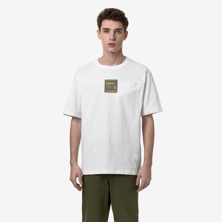 T-ShirtsTop Man FANTOME PRINT - POCKET T-Shirt WHITE - ORANGE MD - GREEN CYPRESS Dressed Back (jpg Rgb)		