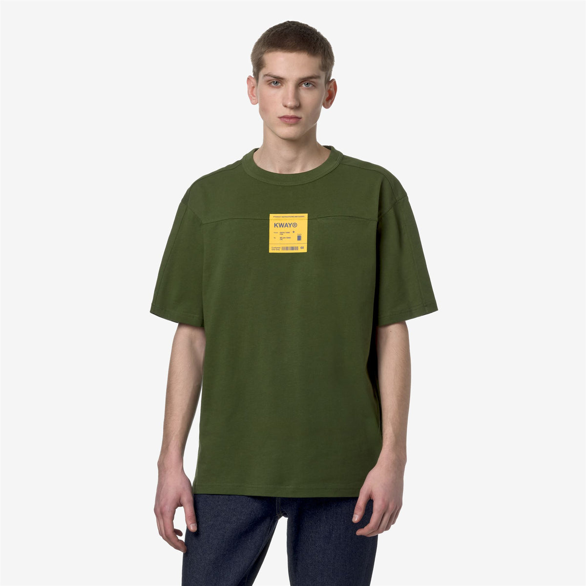 T-Shirts & Top_Man_FANTOME PRINT - POCKET_T-Shirt_Green Cypress - Yellow Mimosa - Blue Fiord - Commercial 4