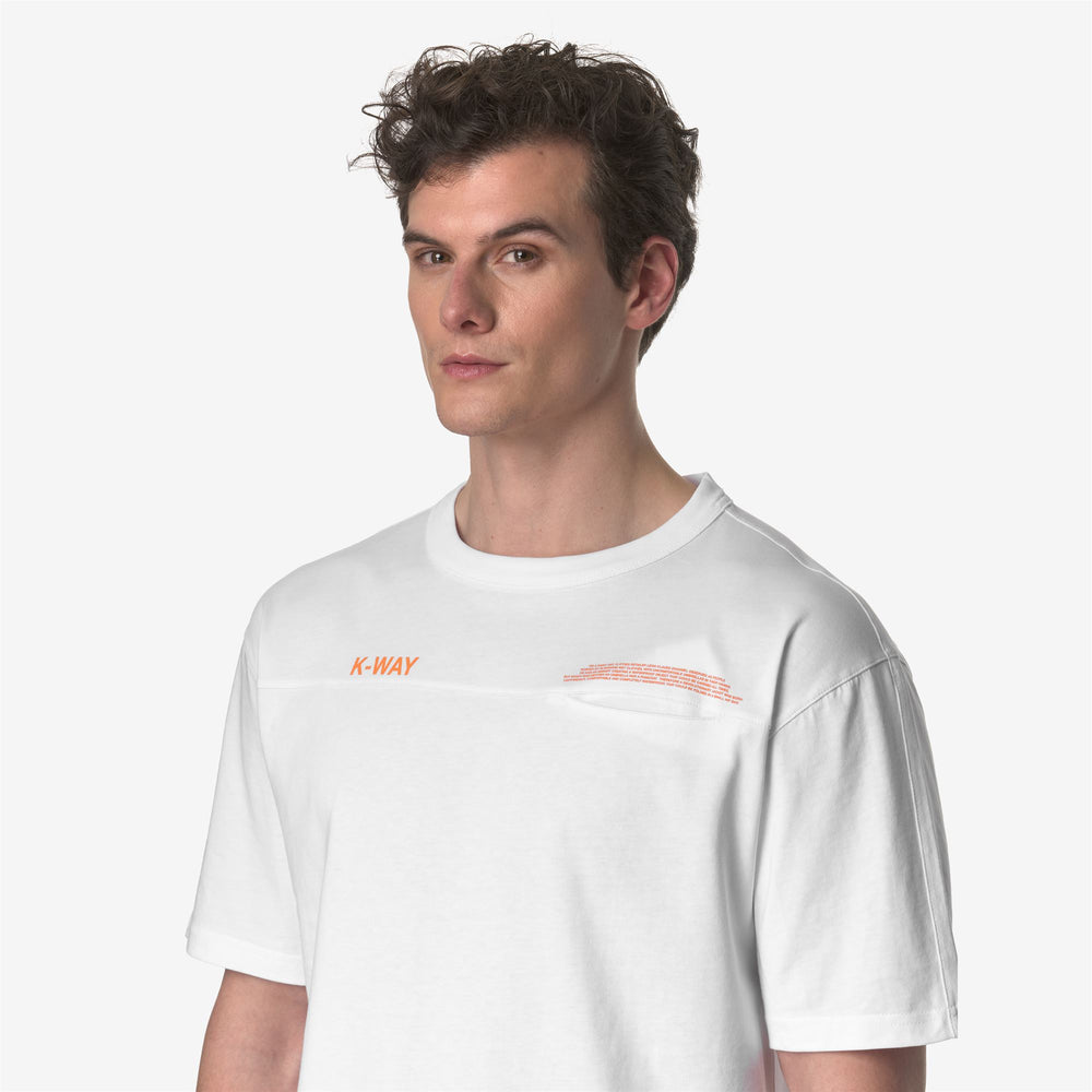 T-ShirtsTop Man FANTOME LETTERING - POCKET T-Shirt WHITE - ORANGE MD Detail Double				