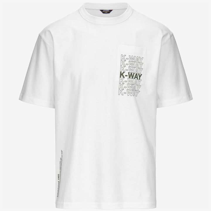 T-ShirtsTop Man FANTOME K-WAY LETTERING T-Shirt WHITE - GREEN CYPRESS Photo (jpg Rgb)			