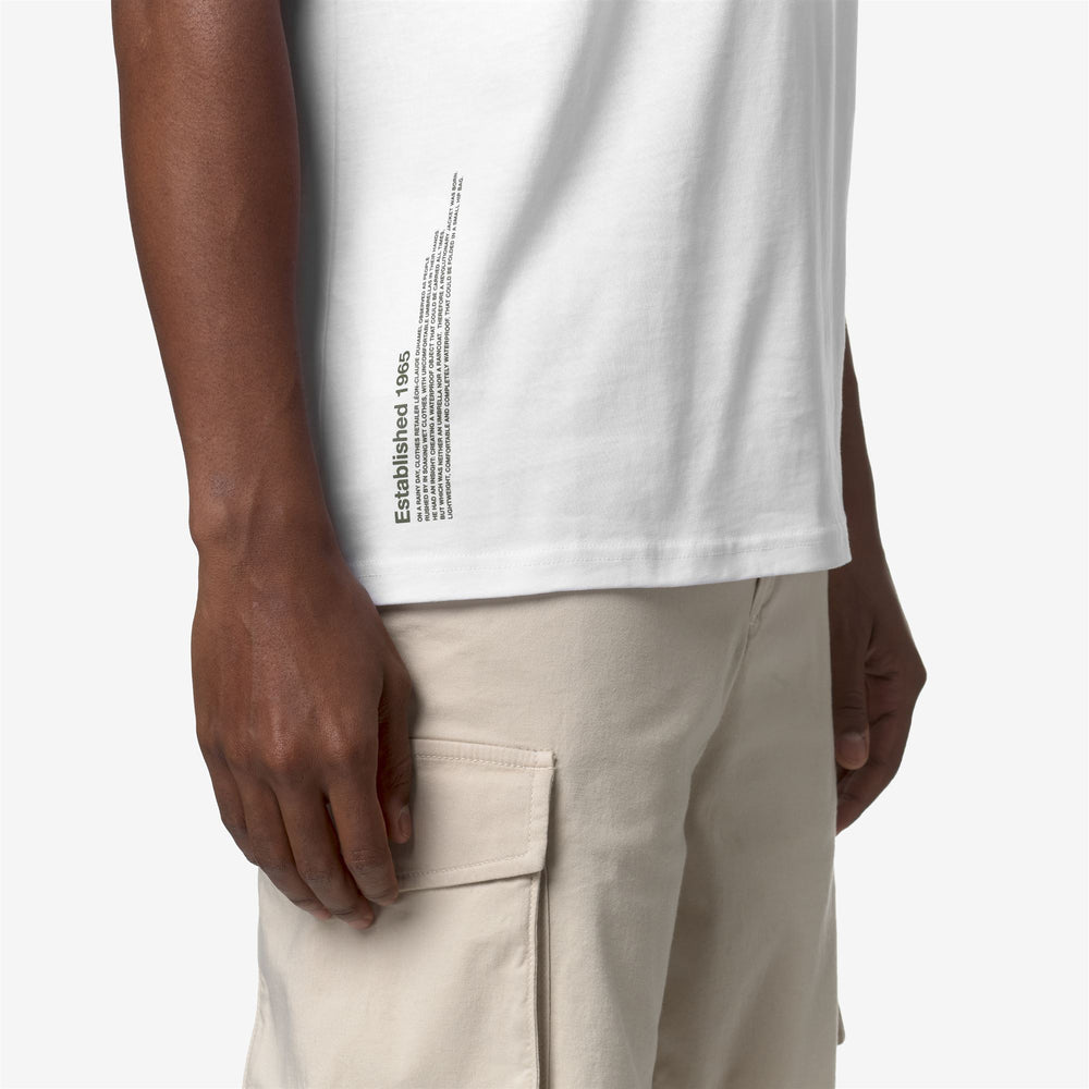 T-ShirtsTop Man FANTOME K-WAY LETTERING T-Shirt WHITE - GREEN CYPRESS Detail Double				