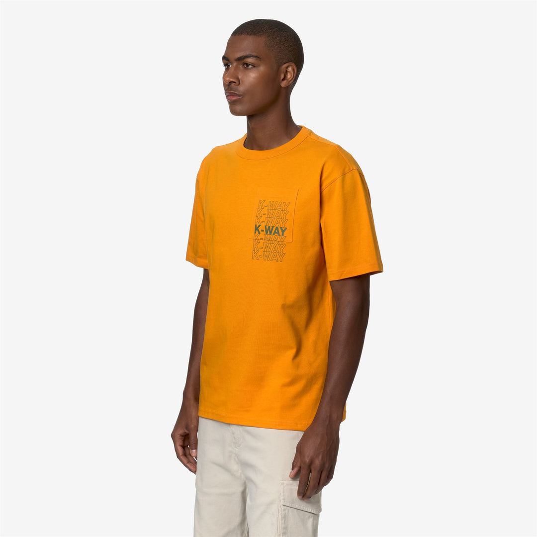 T-ShirtsTop Man FANTOME K-WAY LETTERING T-Shirt ORANGE MD - GREEN CYPRESS Detail (jpg Rgb)			
