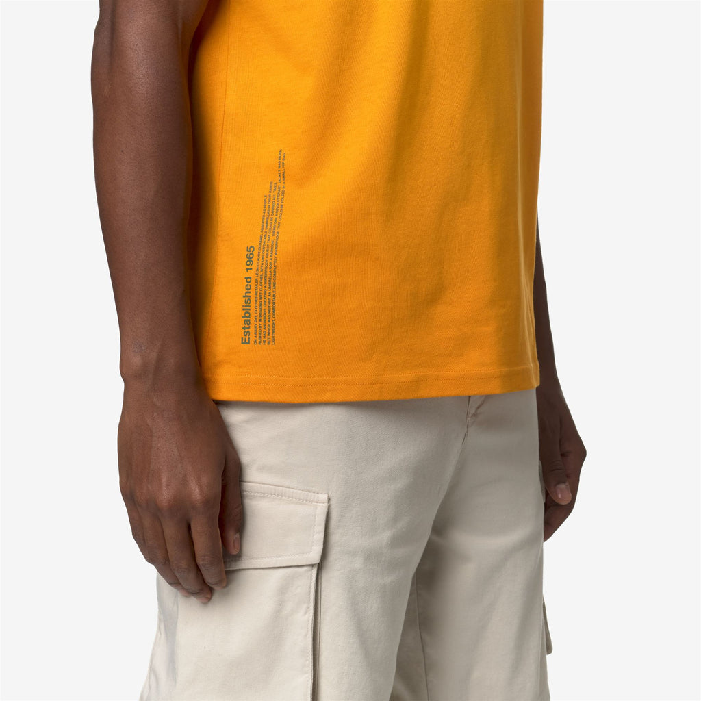 T-Shirts & Top_Man_FANTOME K-WAY LETTERING_T-Shirt_Orange Md - Green Cypress - Commercial 7