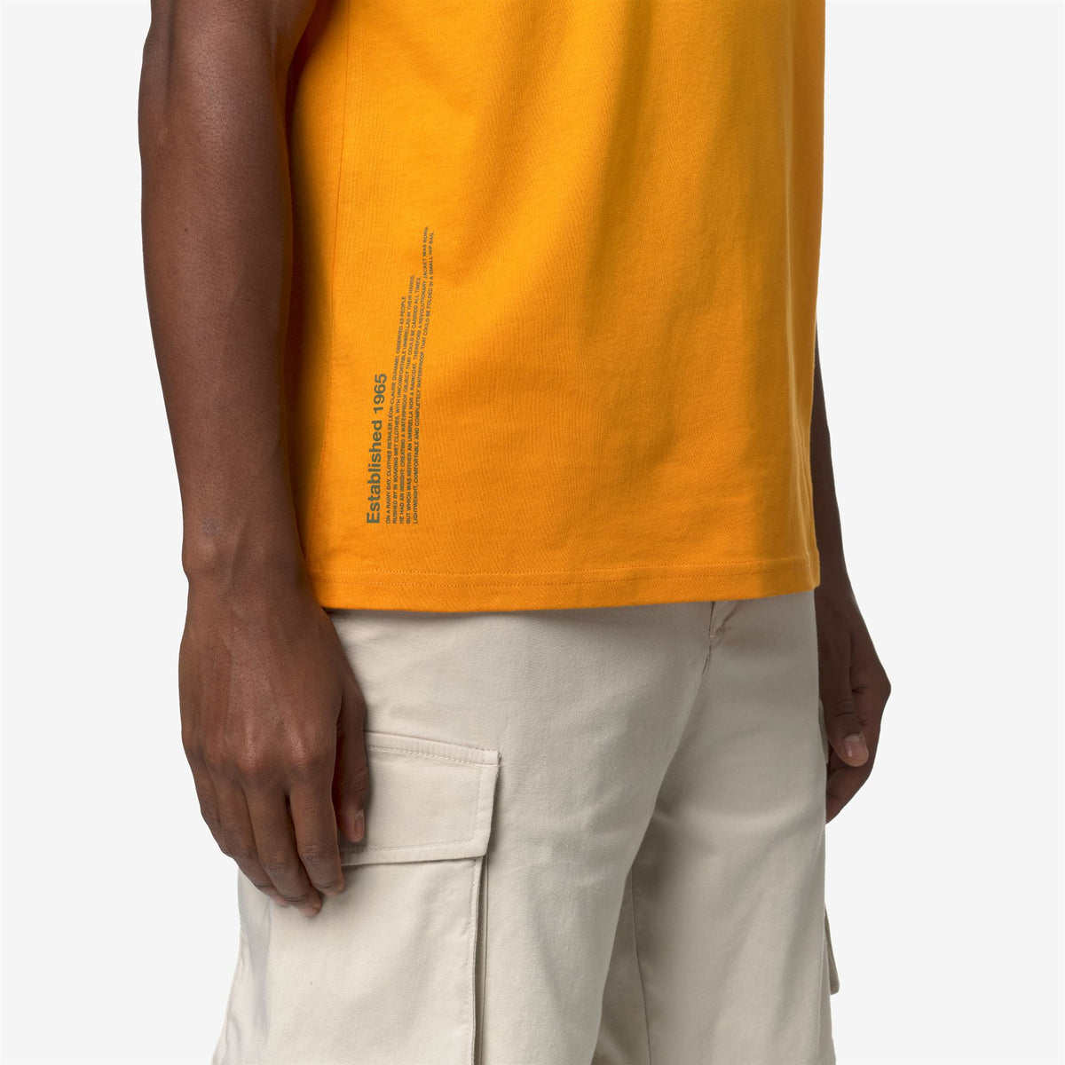 T-Shirts & Top_Man_FANTOME K-WAY LETTERING_T-Shirt_Orange Md - Green Cypress - Commercial 7