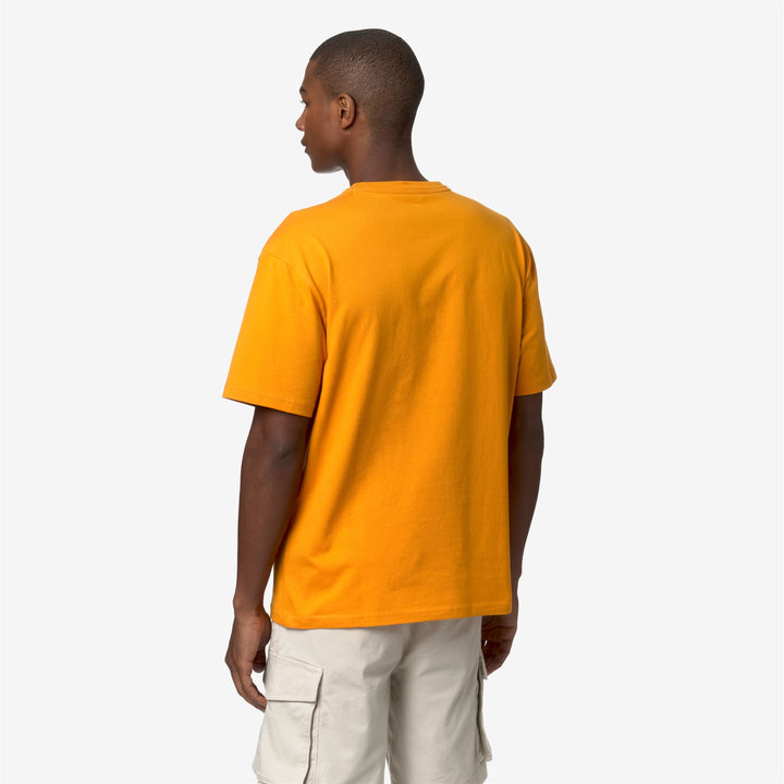 T-ShirtsTop Man FANTOME K-WAY LETTERING T-Shirt ORANGE MD - GREEN CYPRESS Dressed Front Double		