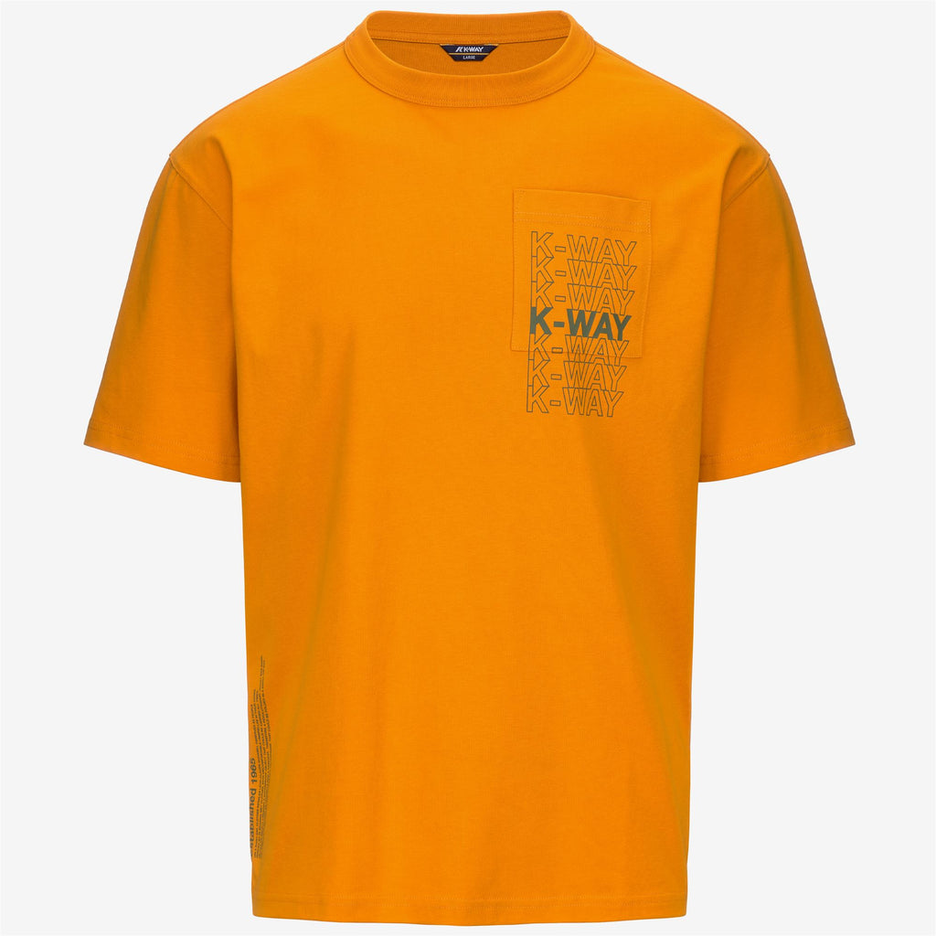 T-Shirts & Top_Man_FANTOME K-WAY LETTERING_T-Shirt_Orange Md - Green Cypress - Commercial 1