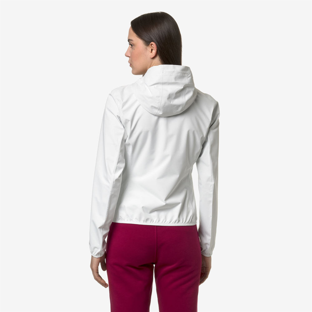 Grey White Women's Slim Fit Waterproof Jacket for Variable Weather 02