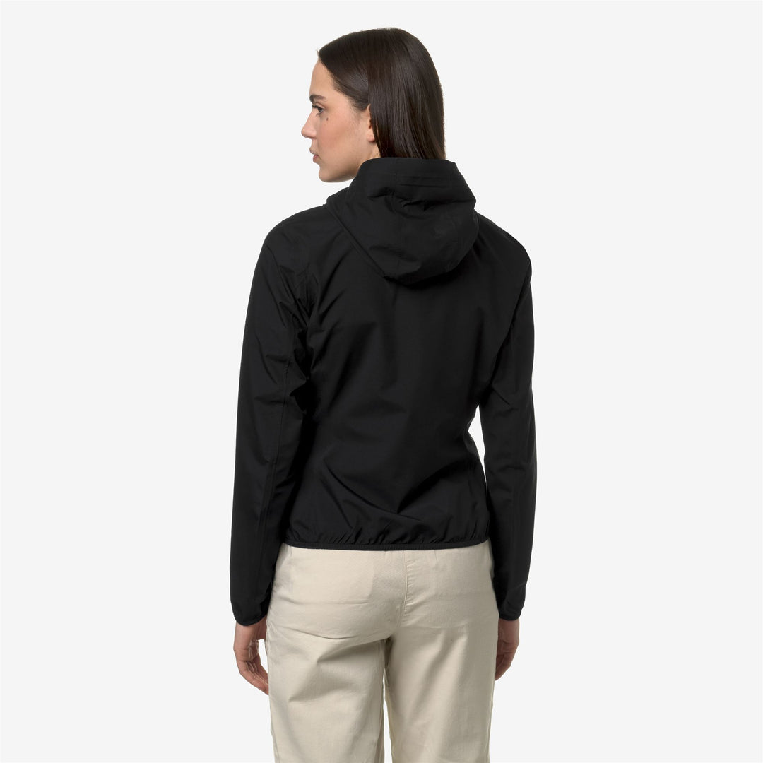 Black Grey Women's Slim Fit Waterproof Jacket for Variable Weather main