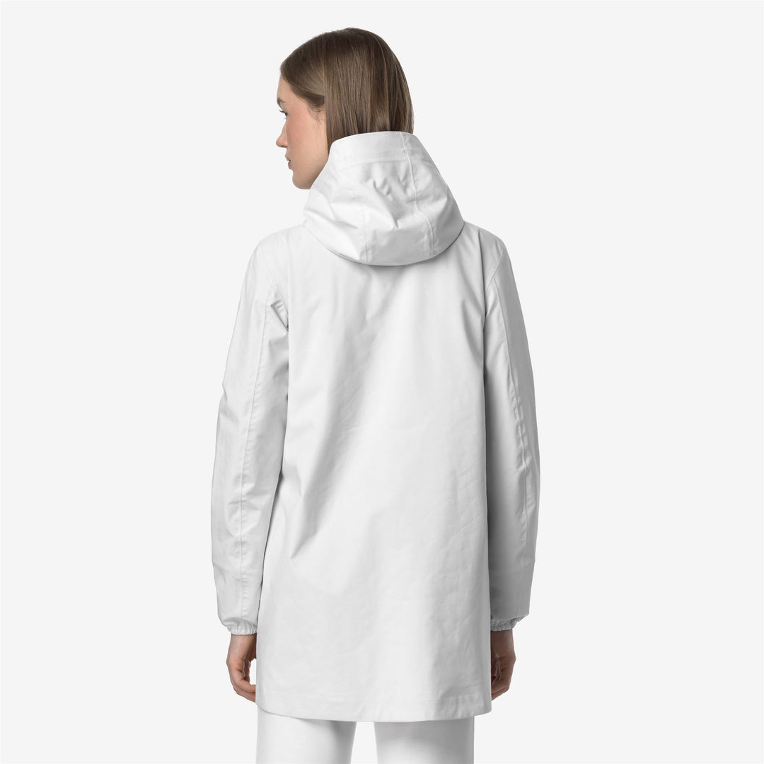 Grey White Women's Waterproof Stretch Jacket for Transitional Weather main