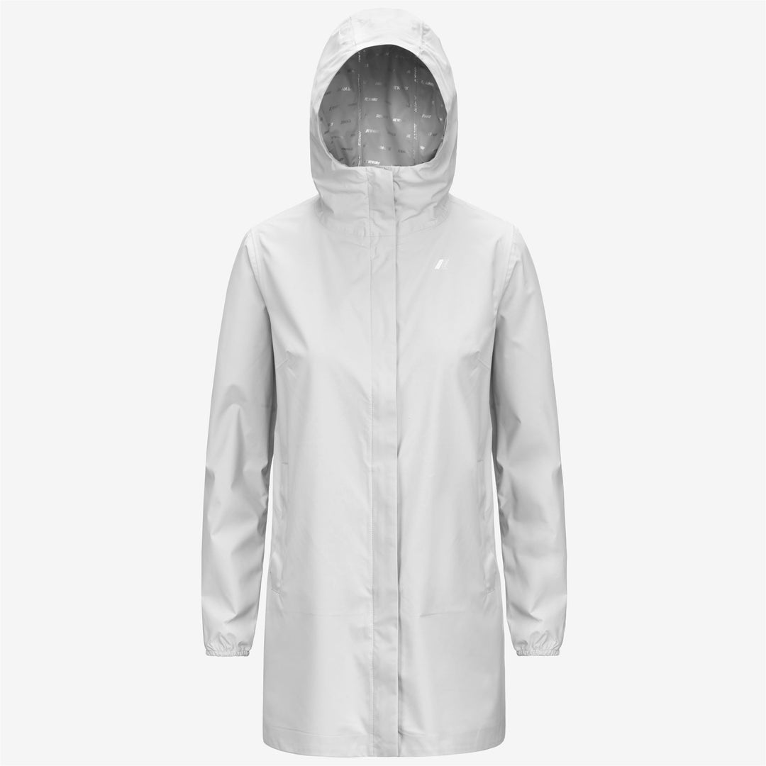 Grey White Women's Waterproof Stretch Jacket for Transitional Weather main
