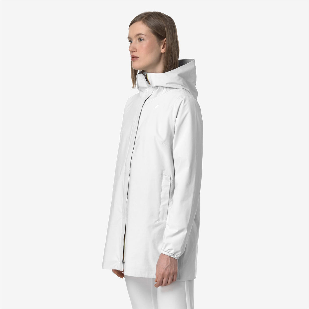 Grey White Women's Waterproof Stretch Jacket for Transitional Weather main