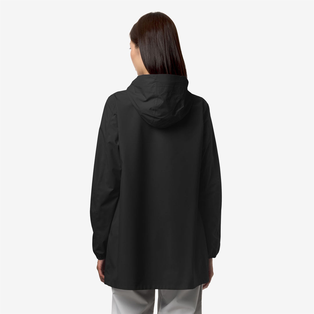 Black Grey Women's Waterproof Slim Fit Jacket for Transitional Weather main