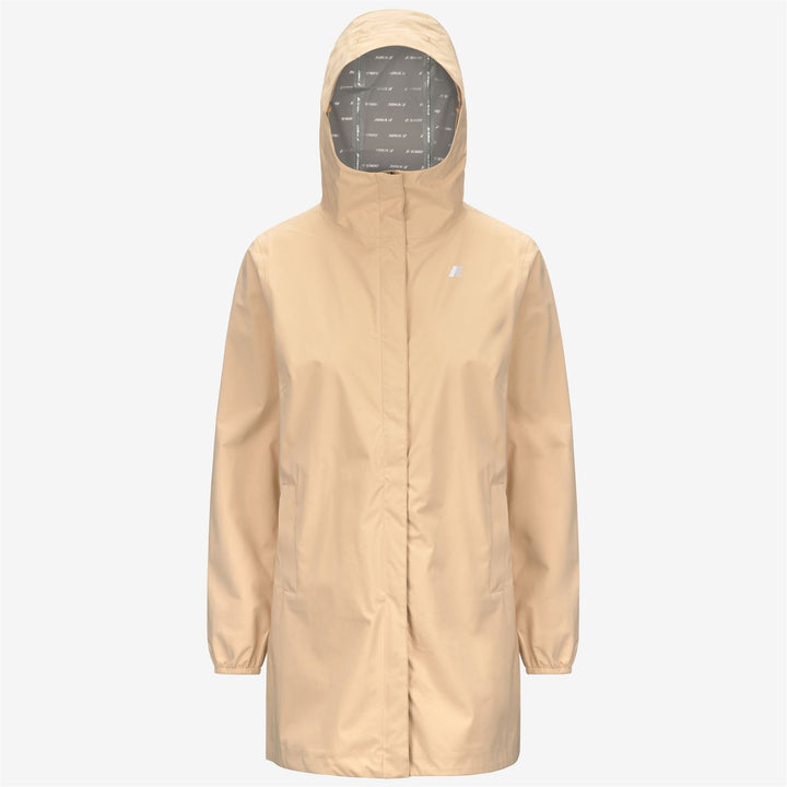 Giacca Impermeabile Slim Fit Donna Beige Arancione per Stagione di Transizione 5