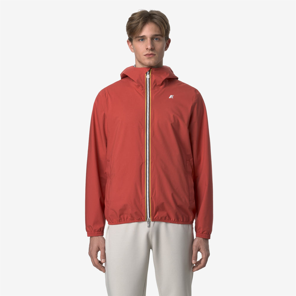 Brown red Men's Waterproof Slim Fit Transitional Jacket 02