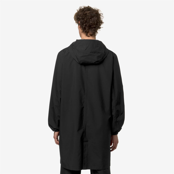 Chaqueta impermeable negra y gris para hombre 3/4 con tela elástica 5