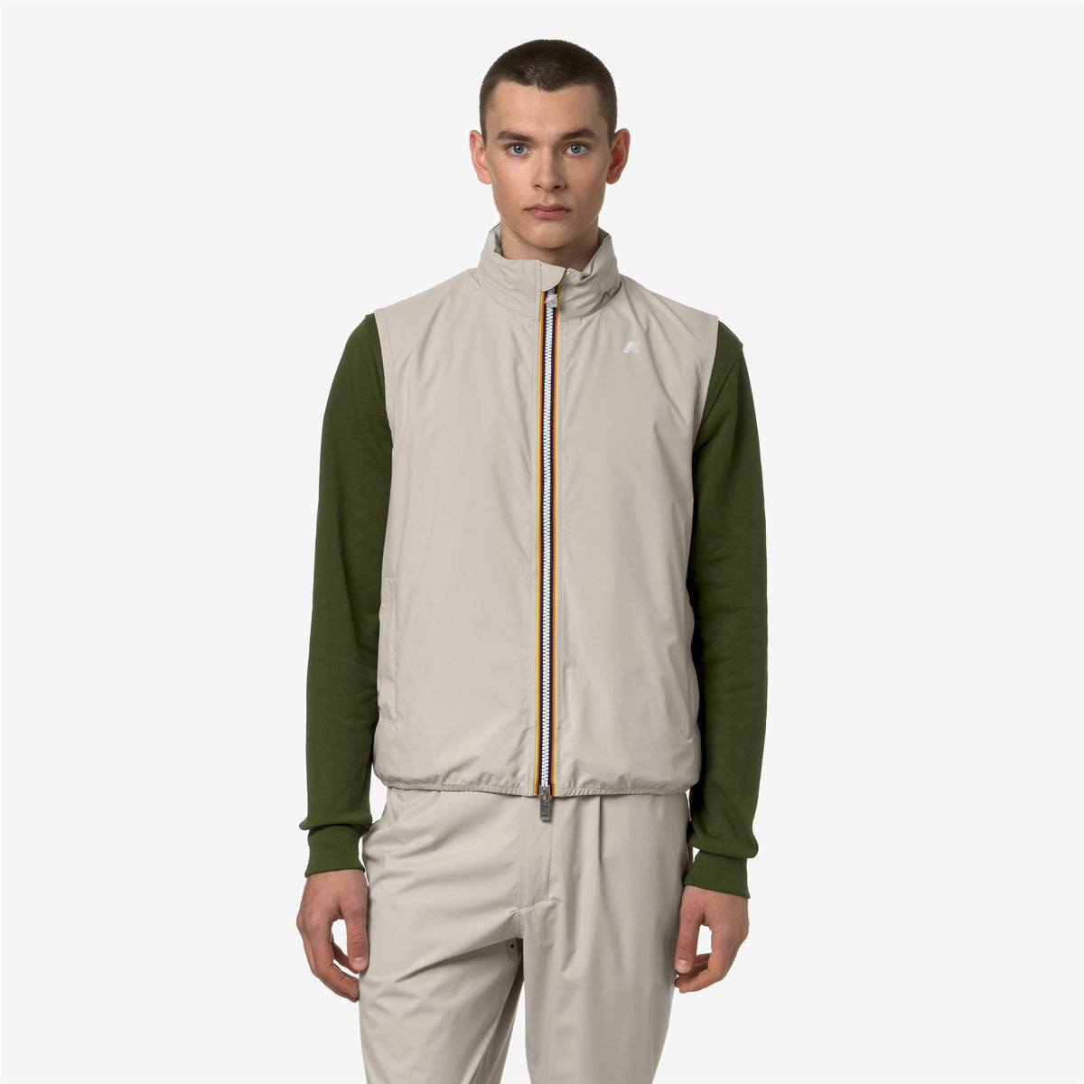 Jackets_MAN_VALEN STRETCH DOT_Vest_BEIGE LT - Commercial 4