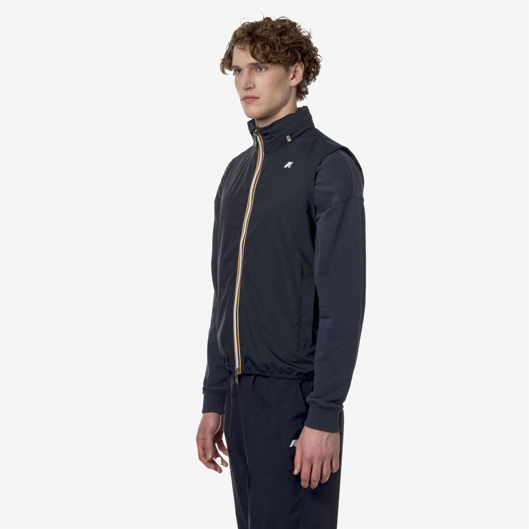 Blue Men's Stretch Waterproof Vest for Variable Weather main