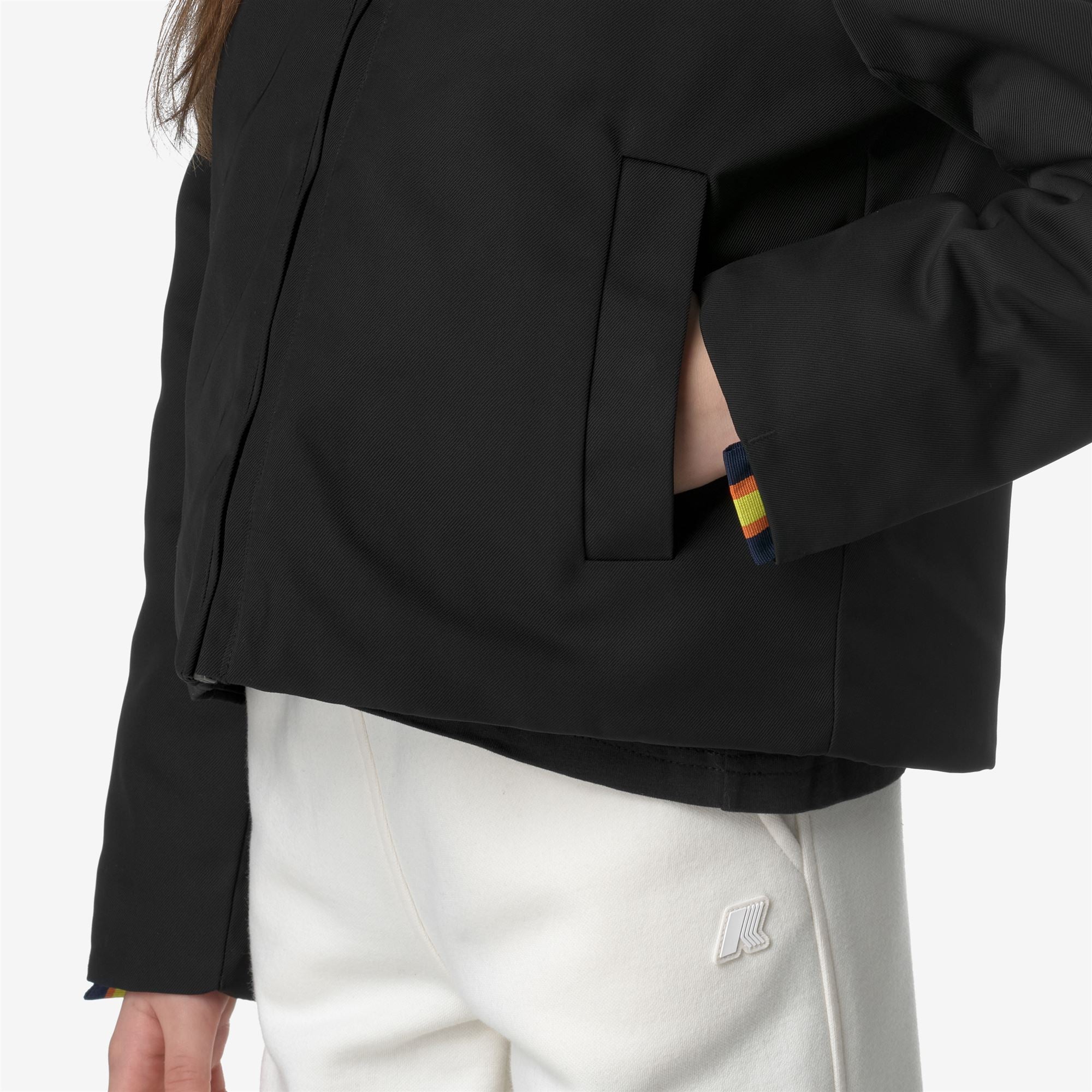 Jackets_GIRL_P. OLGA TWILL FUR_Short_BLACK PURE-NATURAL - Commercial 7