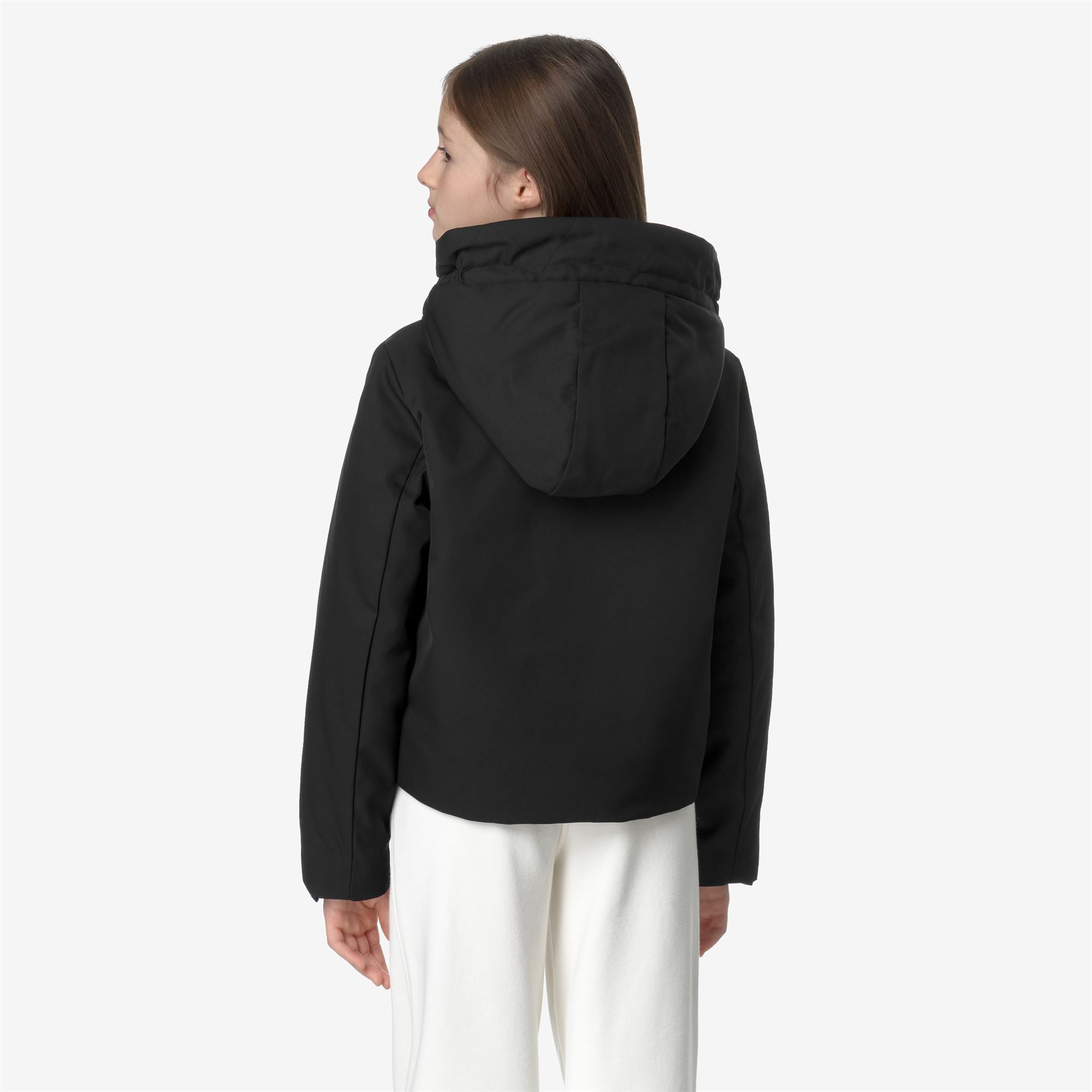 Jackets_GIRL_P. OLGA TWILL FUR_Short_BLACK PURE-NATURAL - Commercial 6