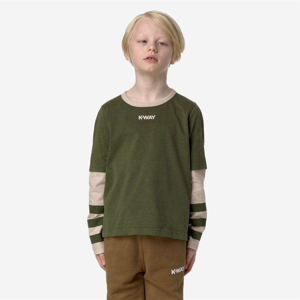 Cypress Green Pink Girl's Cotton T-Shirt for City Wear 02