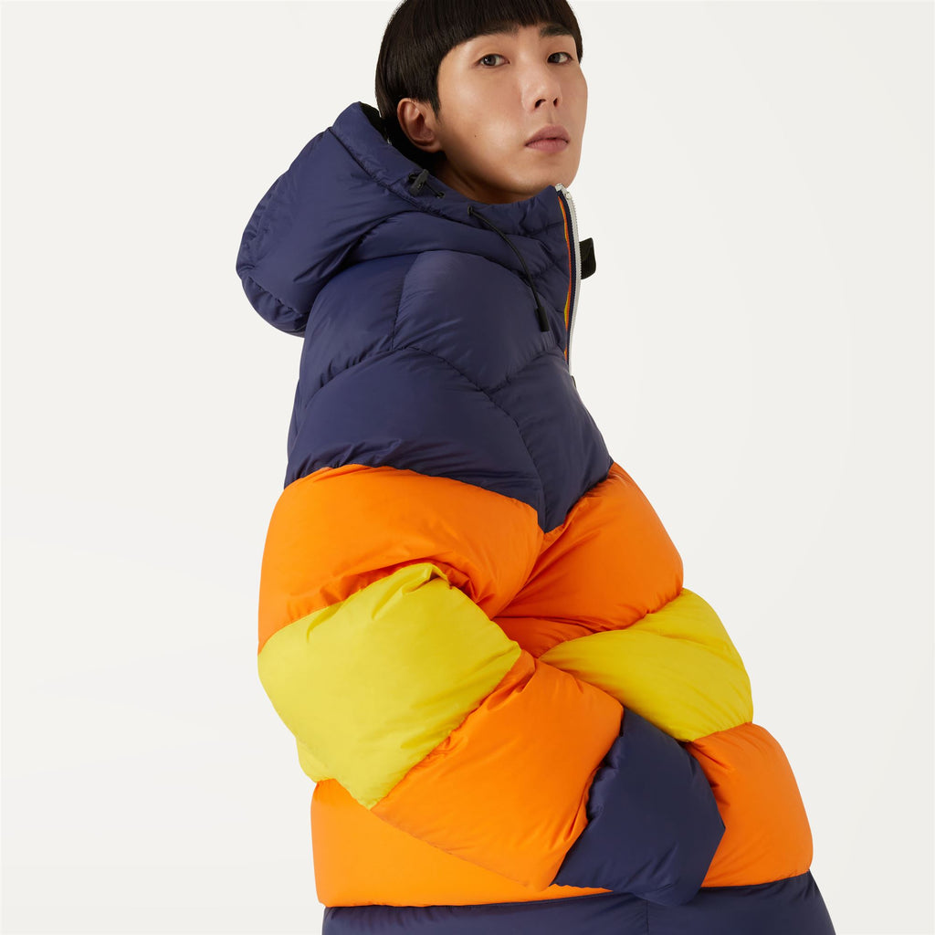 Jackets_Man_ELOI DOUBLE WOOL STRIPES_Short_GREEN DK FOREST - K-WAY STRIPES - Commercial 7