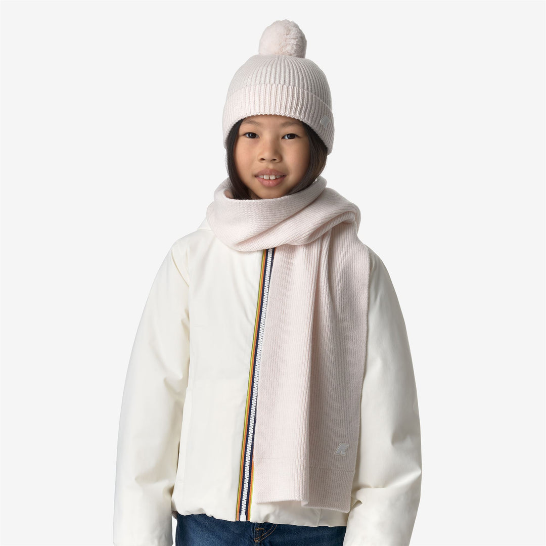 Sciarpa in Lana Grigia Melange per Bambini Grenoble main