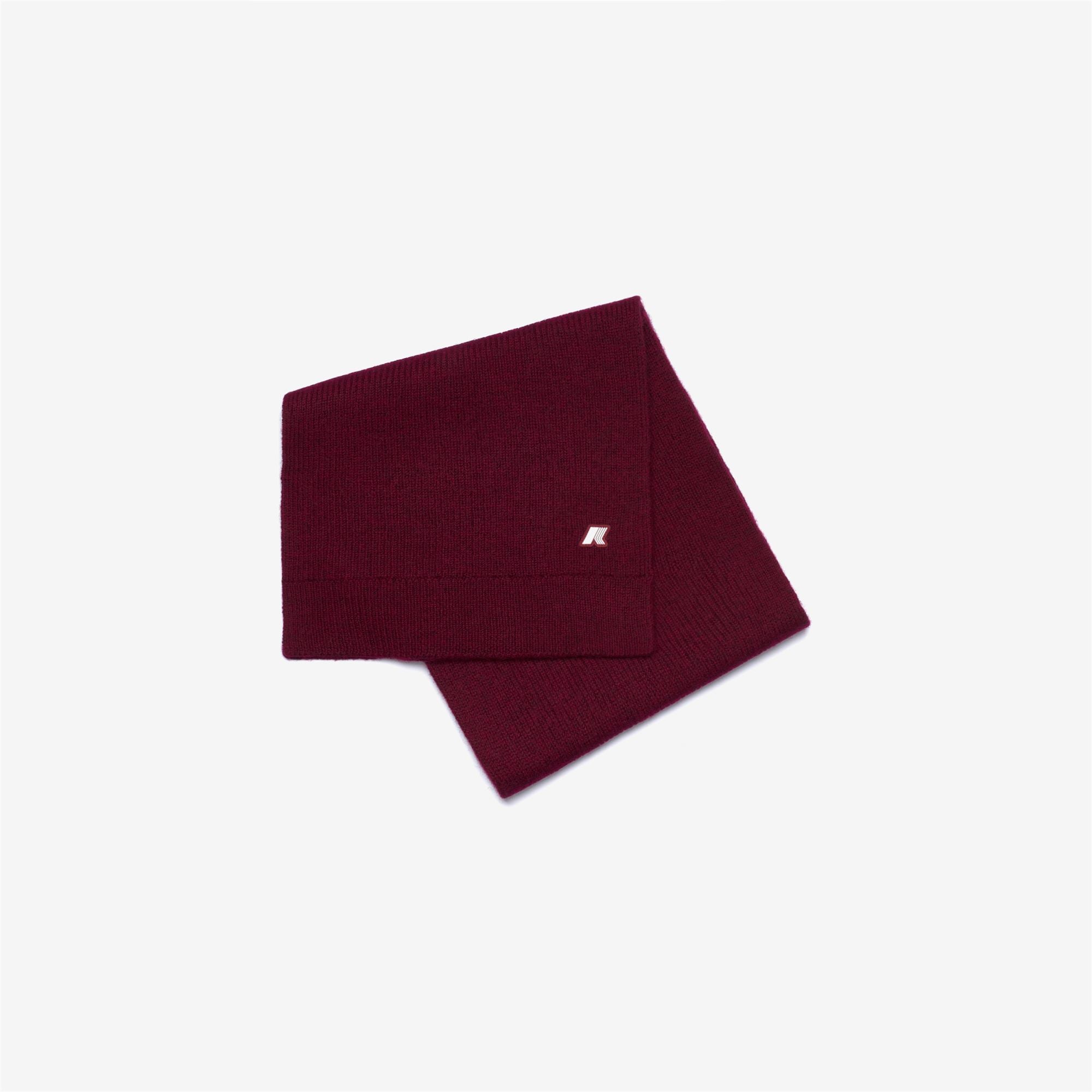 Scarves_KID UNISEX_P. ETIENNE CARDIGAN STITCH_Scarf_Red Syrah Melange - Commercial 1