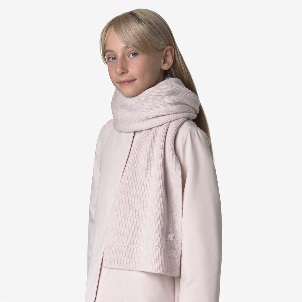 Scarves_KID UNISEX_P. ETIENNE CARDIGAN STITCH_Scarf_Rose Hushed Melange - Commercial 4