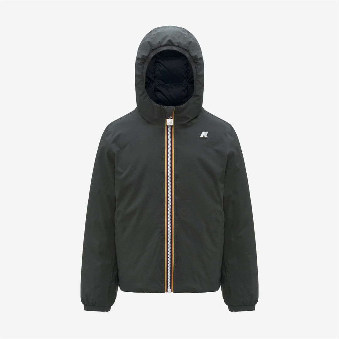 Green and Black Boy's Reversible Insulated Winter Jacket 01