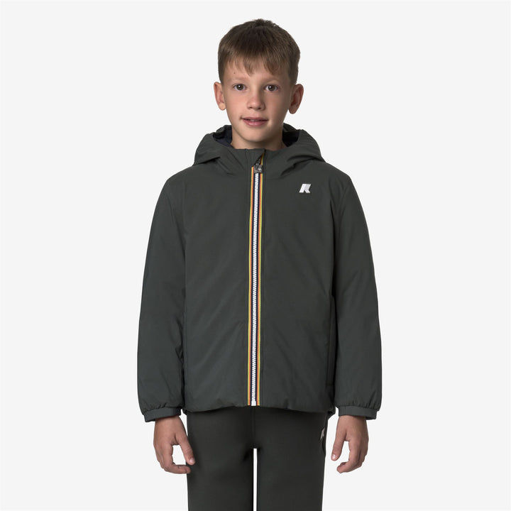 Green and Black Boy's Reversible Insulated Winter Jacket 4