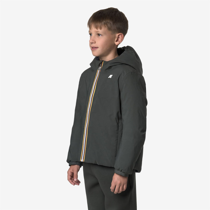 Green and Black Boy's Reversible Insulated Winter Jacket 5