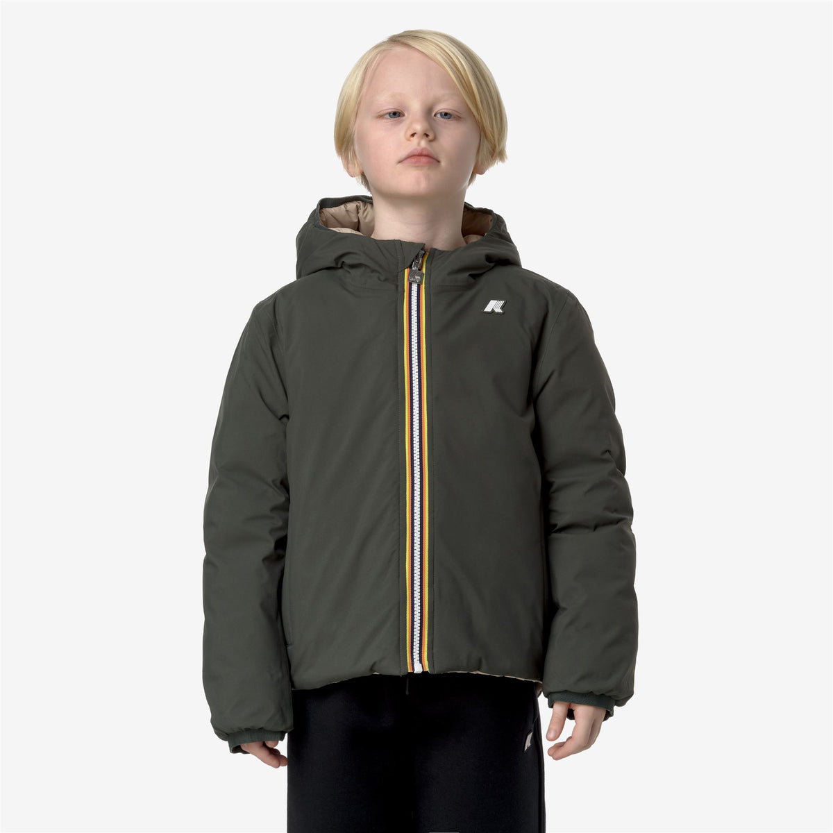 Jackets_BOY_P. JACK ST THERMO DOUBLE_Short_Green B-Beige G - Commercial 4
