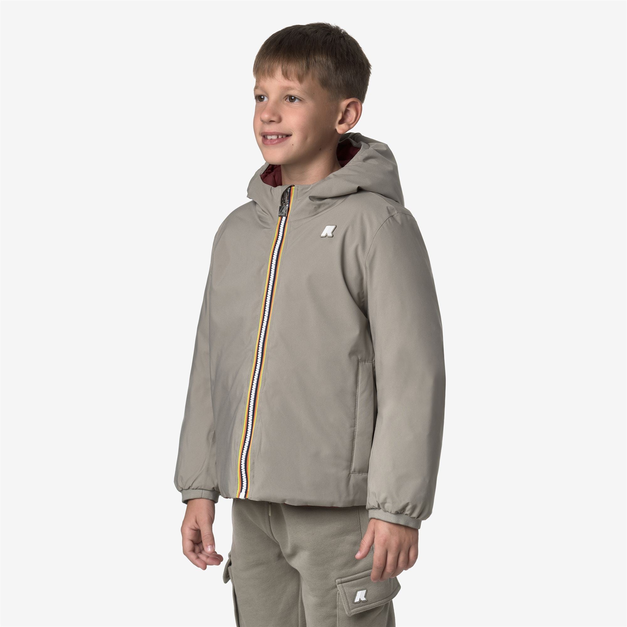 Jackets_BOY_P. JACK ST THERMO DOUBLE_Short_Green Oak - Red Syrah - Commercial 5
