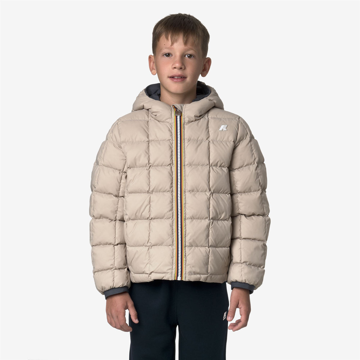 Jackets_BOY_P. JACK ST THERMO DOUBLE_Short_Blue Airforce - Beige Cashmere - Commercial 7